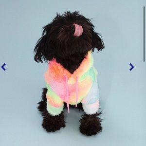 Little Beast Pineapple Express Tie Dye Fleece Hoodie Dog SMALL